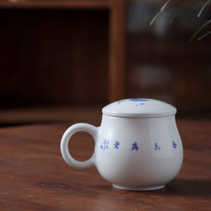 Chubby Goldfish Apple Cup (Underglaze painting)